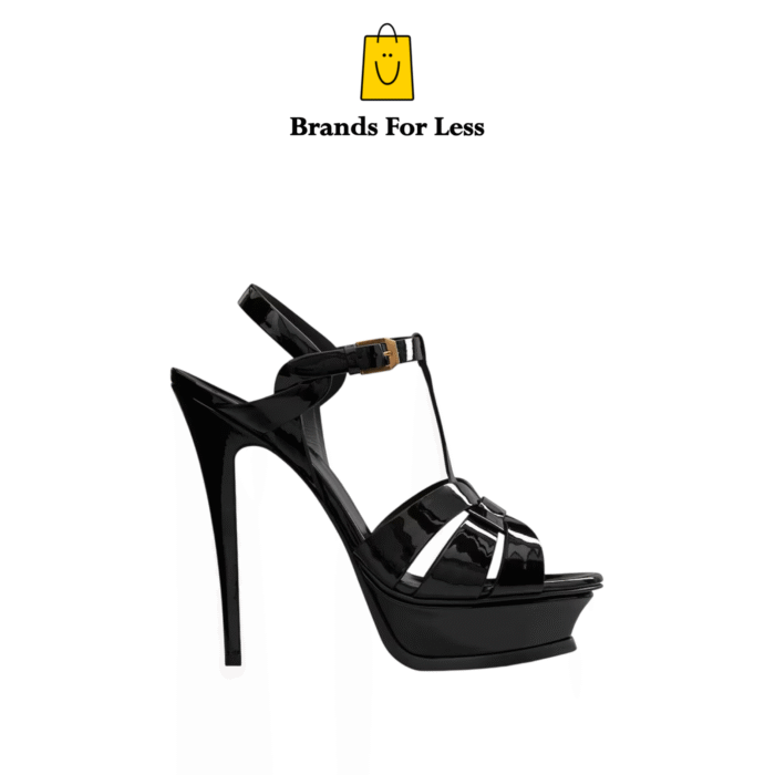 YSL Tribute Platform Sandal In Patent Leather - Image 3