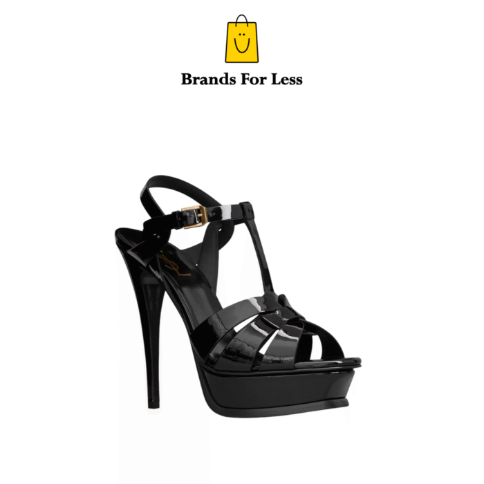 YSL Tribute Platform Sandal In Patent Leather - Image 2